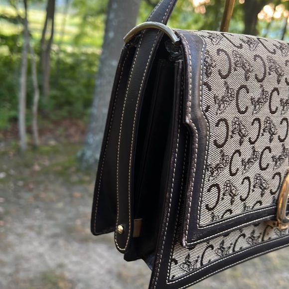 Celine Vintage Shoulder Bag with Horse and Carriage Good Condition GUC - Picture 5 of 12